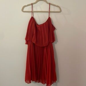 ASOS coral red dress